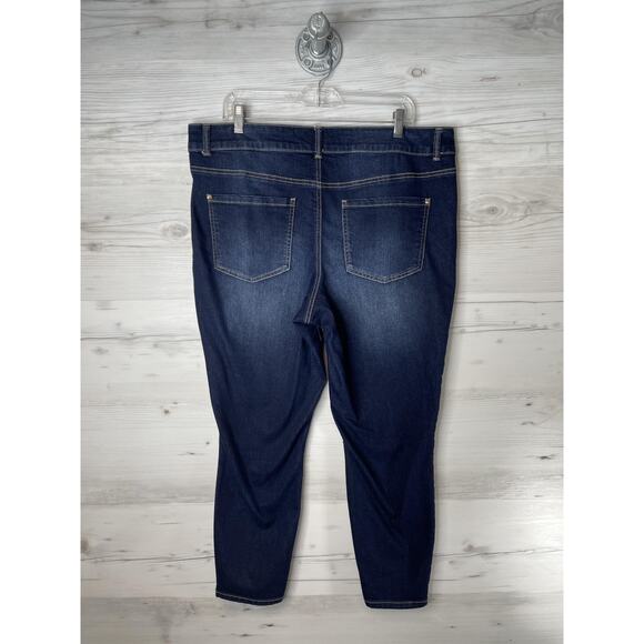 Maurices Jeans Womens 18W Short Blue Everflex High Rise Skinny Stretch Denim - Picture 7 of 12